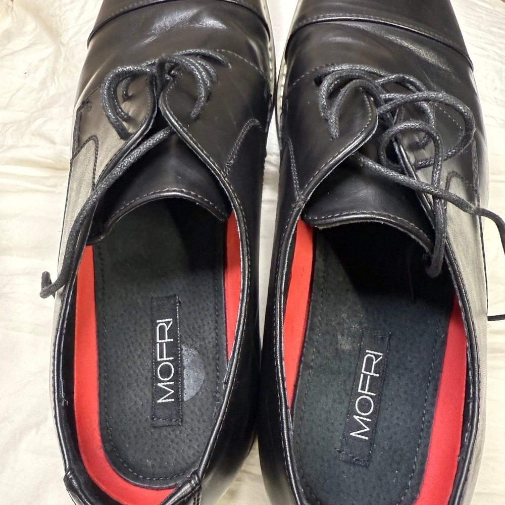 Mofri Men's Classic Modern Oxford Lace Dress Shoes,Size 12 Black - Picture 5 of 13
